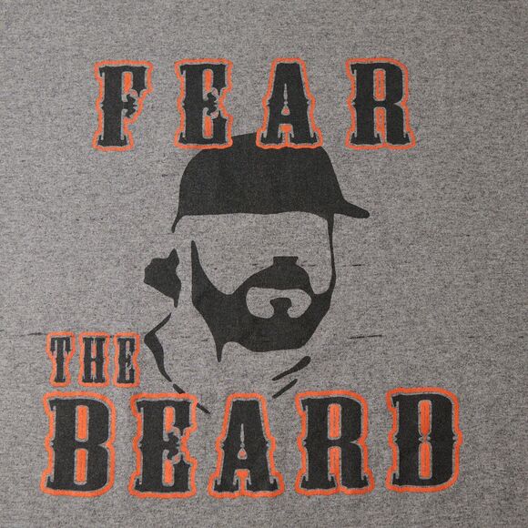 Vtg 2010s Fear The Beard T-Shirt Men's XL MLB San Francisco Giants Baseball Y2K - Picture 3 of 11